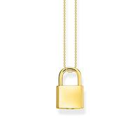 Thomas Sabo Chaîne cadenas or Argent Sterling 925, Doré Or Jaune 18 Carats