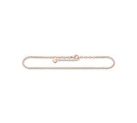 THOMAS SABO Chaîne de cheville en argent sterling 925 plaqué or rose 750 avec cordon de serrage pour femme - AK0035-415-40-L27V, 22-27 cm, Argent sterling, Pas de gemme