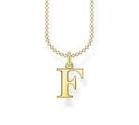 Thomas Sabo Chaîne lettre F or Argent Sterling 925, Doré Or Jaune 18 Carats