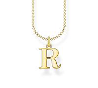 Thomas Sabo Chaîne lettre R or Argent Sterling 925, Doré Or Jaune 18 Carats