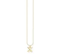 Thomas Sabo Chaîne lettre X or Argent Sterling 925, Plaqué Or Jaune 750