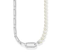 Thomas Sabo Chaîne liens et perles argent Argent Sterling 925, Noirci