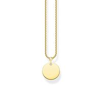 Thomas Sabo Chaîne médaille Or Argent Sterling 925, Doré Or Jaune 18 Carats
