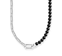 Thomas Sabo Chaîne onyx bead Argent Sterling 925, Noirci