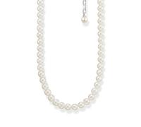 Thomas Sabo Chaîne perles argent Argent Sterling 925, Noirci