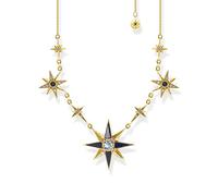 Thomas Sabo Chaîne Royalty étoiles or Argent Sterling 925, Doré Or Jaune 18 Carats