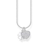 Thomas Sabo Chaîne trèfle vec c?ur avec pavé Argent Sterling 925