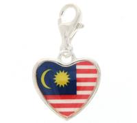 Thomas Sabo Charm 925 argent argent coeur drapeau Malaisie 1185-603-7