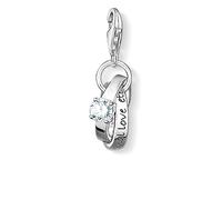 Thomas Sabo Charm Club 0673-051-14 Pendentif-breloque pour femme, en forme d’alliances en argent Sterling 925