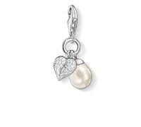 Thomas Sabo Charm Club 0779-082-14 Pendentif-breloque pour femme, perle et ailes formant un coeur en argent Sterling 925
