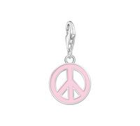 Thomas Sabo Charm Club 2207-007-9 Pendentif original en argent 925 recyclé Motif symbole de la paix Rose