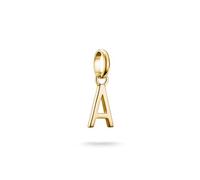 Thomas Sabo Charm Club Connect CC1207-413-39 Breloque lettre A en argent 925 recyclé plaqué or 18 carats
