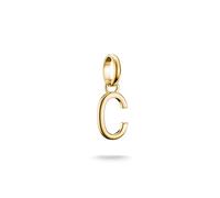 Thomas Sabo Charm Club Connect CC1209-413-39 Pendentif lettre C Plaqué or 18 carats Argent 925 recyclé