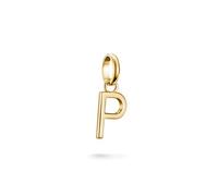 Thomas Sabo Charm Club Connect CC1222-413-39 Breloque en forme de lettre P Plaqué or 18 carats Argent 925 recyclé