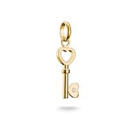 Thomas Sabo Charm Club Connect CC1241-414-14 Pendentif en forme de clé d'amour Plaqué or 18 carats Argent 925 recyclé