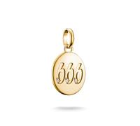 Thomas Sabo Charm Club Connect CC1253-414-14 Pendentif en forme de chiffre 666 avec pierres Plaqué or 18 carats Argent 925 recyclé