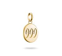 Thomas Sabo Charm Club Connect CC1256-414-14 Pendentif en forme de chiffre 999 avec pierres Plaqué or 18 carats Argent 925 recyclé