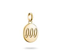 Thomas Sabo Charm Club Connect CC1257-414-14 Pendentif en forme de chiffre 000 avec pierres Plaqué or 18 carats Argent 925 recyclé