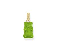 Thomas Sabo Charm PE967-414-6 Grand pendentif doré Ours d'Or vert avec pierre...