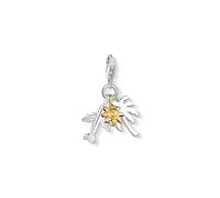 THOMAS SABO Charm pendentif argent doré "Palmier, soleil, F