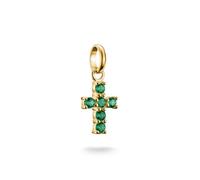 Thomas Sabo Charm pendentif croix, alliage premium plaqué or 18k