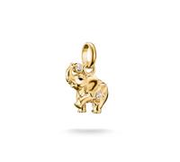 Thomas Sabo Charm pendentif trèfle, alliage premium plaqué or 18k