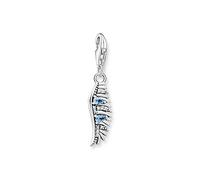 Thomas Sabo Charm plume de phénix en argent sterling 925 légèrement noirci en forme d'aile de phénix 29 x 7 mm 1905-644-1, taille unique, Argent sterling, Zircone cubique