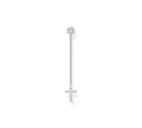 Thomas Sabo Clou d'oreille unique avec pendentif croix long argent Argent Sterling 925