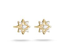 Thomas Sabo Clous d’oreilles étoile avec zirconia blanche Alliage Premium, Doré À L'or 18 Carats
