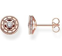 Thomas Sabo Clous d'oreilles avec pierres blanches or rose Argent Sterling 925, Doré Or Rose 18 Carats