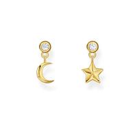 Thomas Sabo clous d'oreilles Doré Or Jaune 18 Carats, Argent Sterling 925