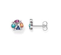 Thomas Sabo clous d'oreilles pierres multicolores femme Argent sterling 925 noirci H2034-320-7