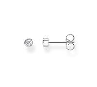 Thomas Sabo Clous d'oreilles simples en argent sterling 925 avec pierre blanche H2136, 0,40 cm, Argent sterling, Non applicable