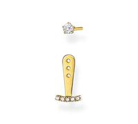 Thomas Sabo Clous d'oreilles simples en argent sterling 925 avec pierres blanches H2152, 1,20 cm, Argent sterling, Non applicable