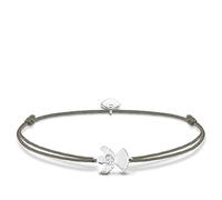 Thomas Sabo Little Secret LS037-401-5-L20v Bracelet textile vert, pour femme, ange en argent Sterling 925