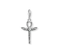 Thomas Sabo Femmes Hommes-Charm-Pendentif Croix de Vie Ankh avec Scarabée Charm Club Argent Sterling 925 1551-637-21