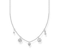 Thomas Sabo, Collier à chaîne argent sterling Oxyde de Zirconium femme, Argenté, 38cm-42cm - KE2123-051-14-L42V