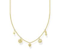 Thomas Sabo, Collier à chaîne argent sterling Oxyde de Zirconium femme, Or, 38cm-42cm - KE2123-414-14-L42V