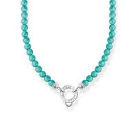 THOMAS SABO Collier de perles bleues en argent plaqué or KE2187-405-17, 40,00, Argent sterling, Pas de gemme