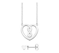 Thomas Sabo - Collier et Boucles d'oreilles Cœur Set0561-001-21-L42V - unisex - Accessoires - Gris - Taille: ONE Size