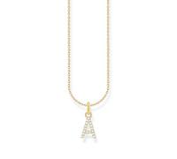 THOMAS SABO Collier lettre A, argent doré avec zirconium, KE2240-414-14