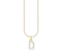 Thomas Sabo Collier lettre D, argent doré avec zirconium, KE2243-414-14