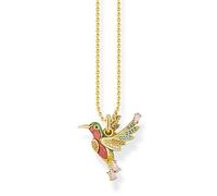THOMAS SABO Collier pour femme en argent sterling 925 colibri coloré Longueur 38-42 cm, 42 cm, Argent sterling, Sans objet
