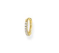 Thomas Sabo Créole unique blanche pierres Argent Sterling 925 Doré Or Jaune 18 Carats