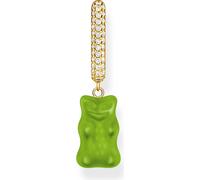 Thomas Sabo CR727-414-6 Boucles d'oreilles simple créole ourson d'or vert argent doré