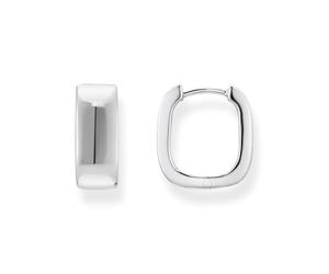 THOMAS SABO CR744-001-21 Créoles carrées en argent 925 recyclé, taille unique, Argent sterling Argent, Pas de gemme