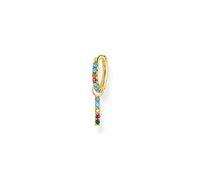 Thomas Sabo Créole unique avec pierres de couleur et pendentif or Argent Sterling 925, Doré Or Jaune 18 Carats
