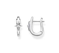 Thomas Sabo Créoles étoile argent Argent Sterling 925, Noirci