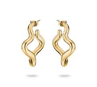 Thomas Sabo Créoles ondulées Alliage Premium, Plaqué Or 18 Carats