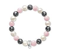 Thomas Sabo Damen Charm-Armband Hämatit Rosenquarz Süßwasserzuchtperlen 925 Sterling Silber X0188-581-7